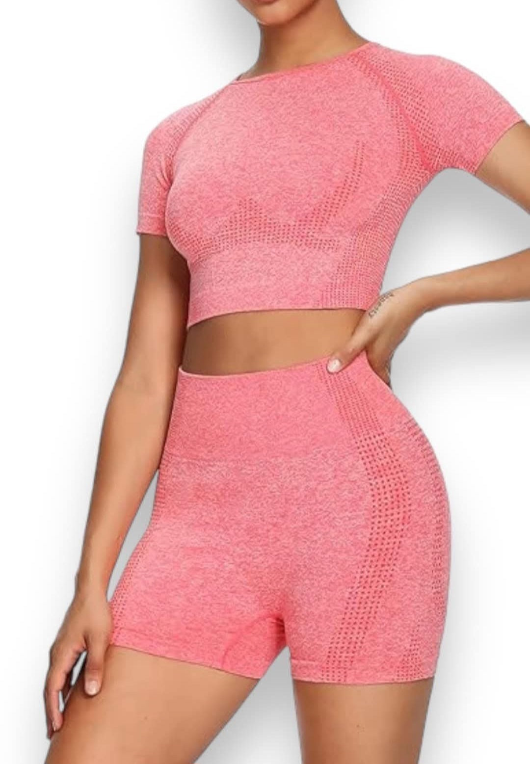 Sculpted Rose Short Set